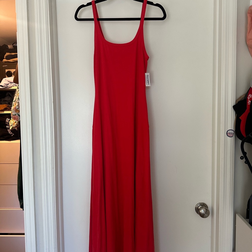 Old Navy Vibrant Red Maxi Dress